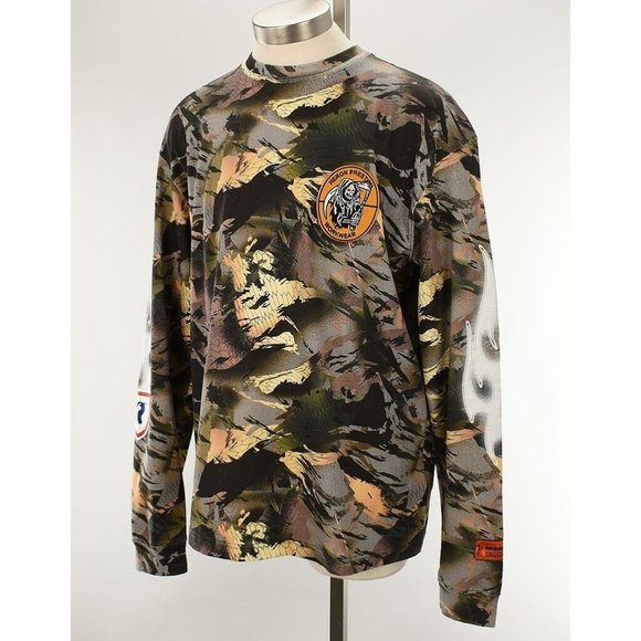Heron Preston Bicolor Cotton Pattern Shirt